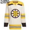 Adidas Maillot de Hockey Boston Bruins Personnaliser 100th Anniversary 2023-24 Cream Authentic - Enfant